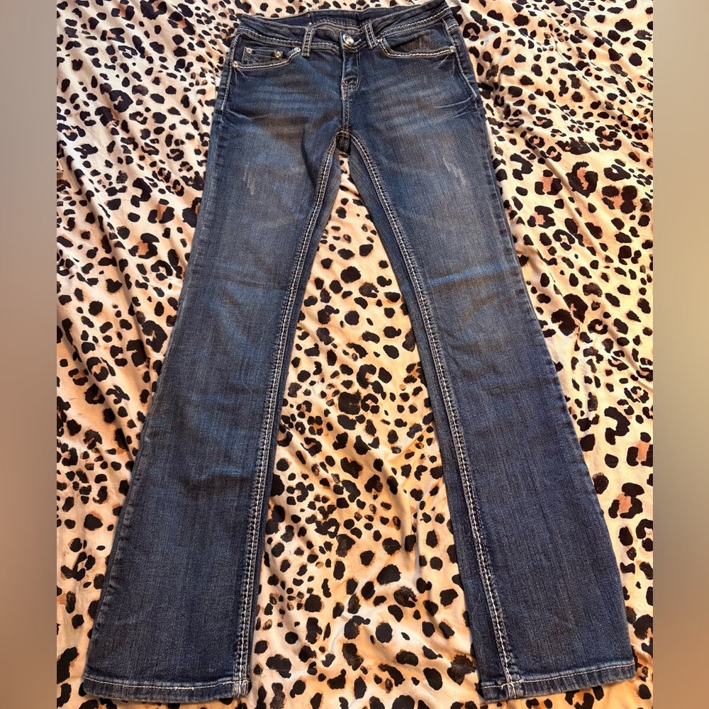 Women's Boot Cut Jeans in Deep Blue